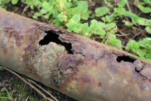 corroded pipes can burst easily